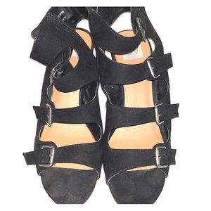 Black zip up sandals